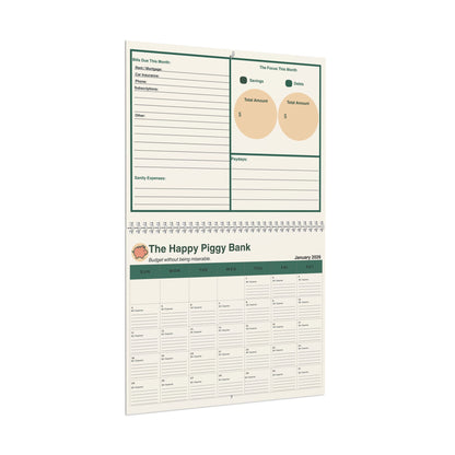 Happy Piggy Bank Budget Calendar